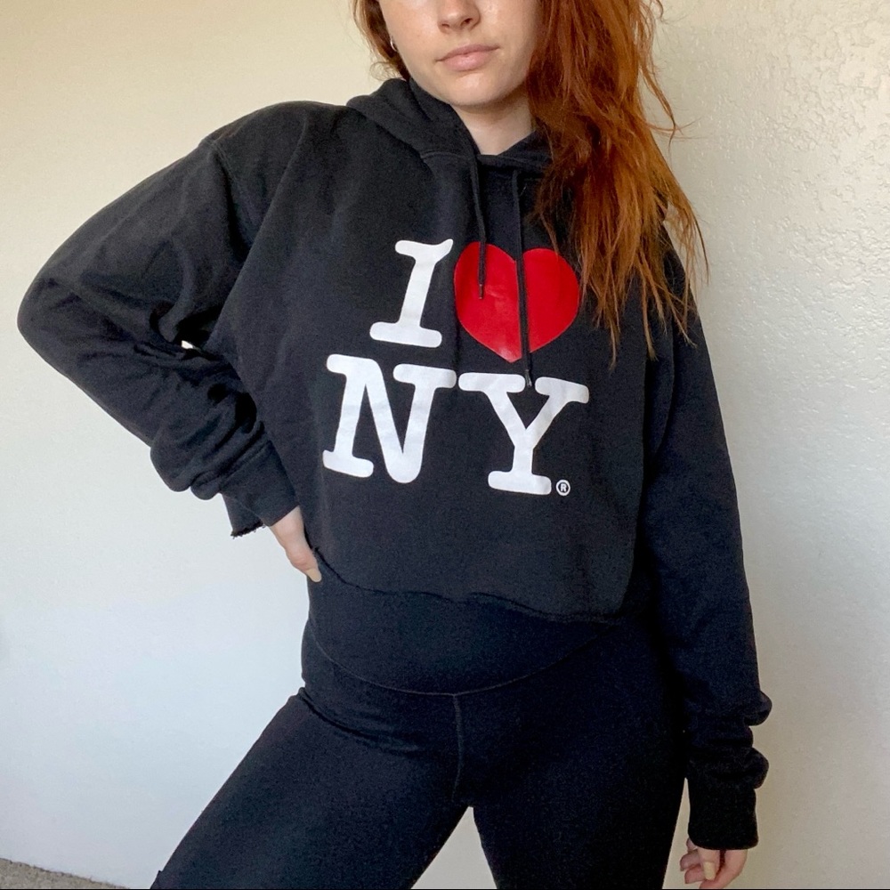 I Love NY Cropped Hoodie